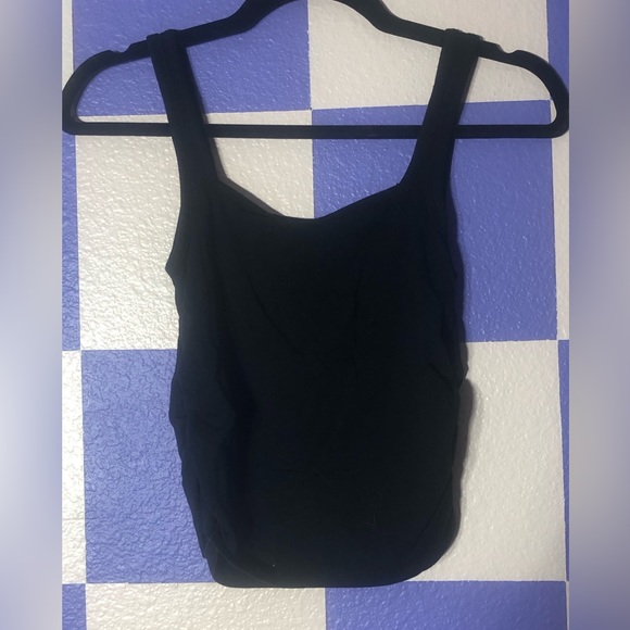 NWT Bobi Square Neck Shirred Tank in Black - Size XS - Picture 4 of 7